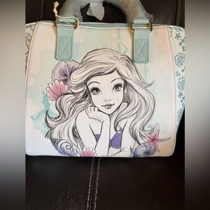 Disney The Little Mermaid Ariel Watercolor Satchel Handbag/ Pocketbook